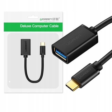 АДАПТЕР UGREEN АДАПТЕР USB 3.0 «МАМА» НА USB-C 3.0 «МАМА» 5 ГБ/С 15 СМ