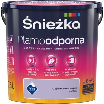Farba lateksowa Plamoodporna 2,5L P22