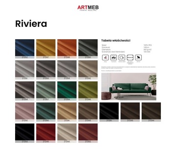 Próbki Tkanin panele tapicerowane Złote Listwy