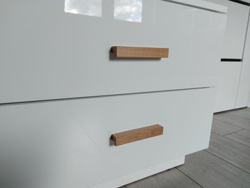 Uchwyt meblowy drewniany, Dębowy ELKA dł. 128mm roz. 96mm PRODUKT POLSKI