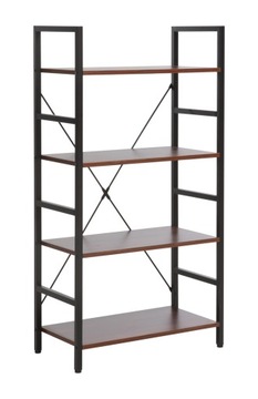REGAŁ LOFT R4 CZARNY / CIEMNY ORZECH