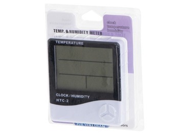 CYFROWY TERMOMETR HIGROMETR STACJA POGODY ZEGAR HTC-2