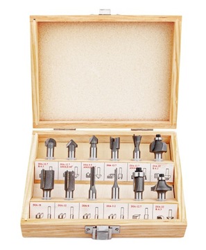 НАБОР РЕЗЦ ПО ДРЕВЕСИНЕ ПОДШИПНИКОВЫХ 12 шт.