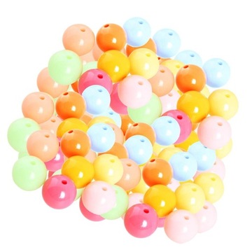 Акриловые свободные круглые маленькие разноцветные бусины своими руками, тип 7 ​​ювелирных изделий