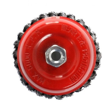 ПЕРЕДНЯЯ ПРОВОЛОЧНАЯ ЩЕТКА СКРУЧЕННАЯ ПРОВОЛОКА 125ММ M14 KD10973