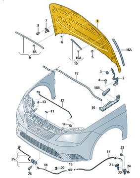 MASKA PRZEDNIA SEAT LEON III (5F1) ORYGINAŁ