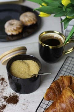 ФАРФОРОВАЯ САХАРНИЦА БЕЛАЯ САХАРНИЦА С БАМБУКОВОЙ КРЫШКОЙ И ЛОЖКОЙ