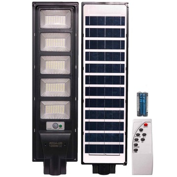 Lampa Solarna Uliczna 1200w LED Pilot + Mocowanie