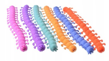4 сенсорных антистрессовых игрушки-гусеницы-сороконожки для ребенка