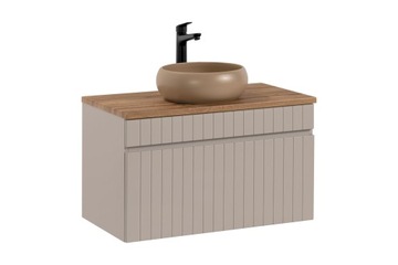 Szafka łazienkowa z umywalką blatem 80 cm kaszmir
