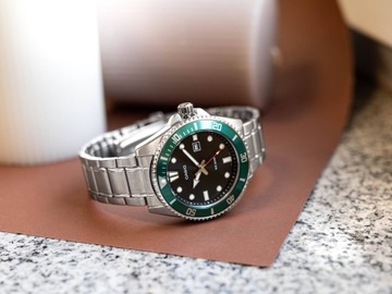 ЧАСЫ МУЖСКИЕ CASIO MDV-107D-3AVEF, СЕРЕБРЯНЫЕ, НА БРАСЛЕТЕ, ДАТА 200М