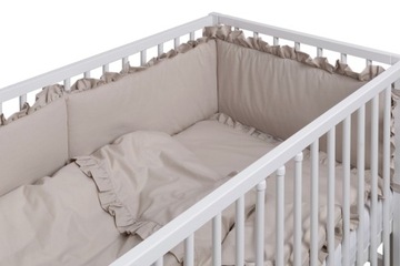 OCHRANIACZ DO ŁÓŻECZKA Z FALBANKĄ BAWEŁNA 180x30