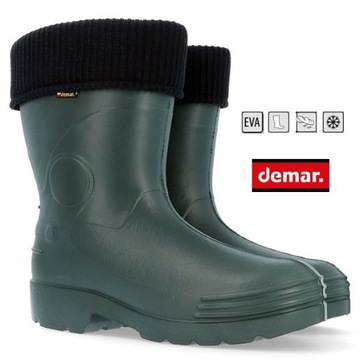 ~DEMAR~ PIANKOWE KALOSZE MĘSKIE Z WKŁADEM roz. 49
