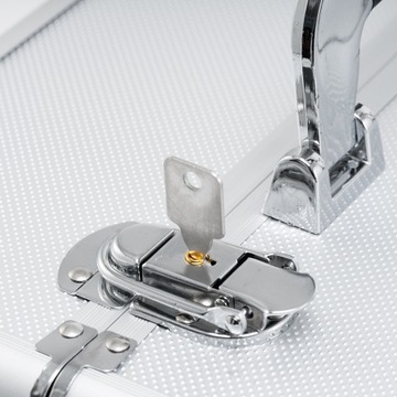 КОСМЕТИЧЕСКАЯ КОРОБКА-ЧЕМОДАН для ламп, лаков, косметики, СЕРЕБРО