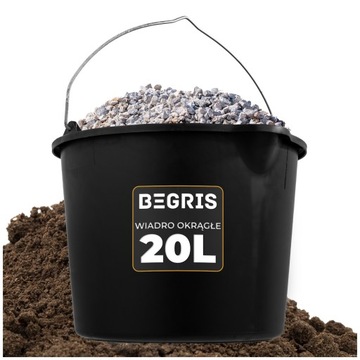 ВЕДРО БЫТОВОЕ СТРОИТЕЛЬНОЕ С ВОРОНКОЙ, ЧЕРНОЕ 20Л