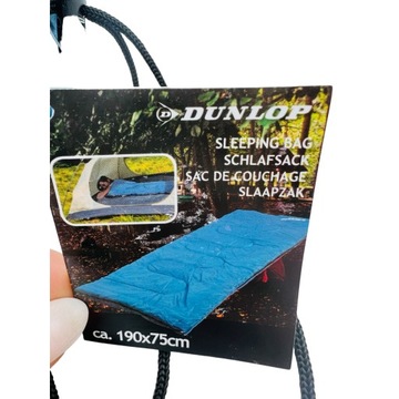 ŚPIWÓR DUNLOP CIEPŁY CAMPING WAKACJE GÓRY 190 X 75