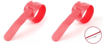 Rzep do Wędki Opaska do Spinania 15cm x2 MOCNY RZEP Czerwony 2szt