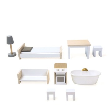 КУКОЛЬНЫЙ ДОМ С МЕБЕЛЬЮ GRACE ECOTOYS MANSION