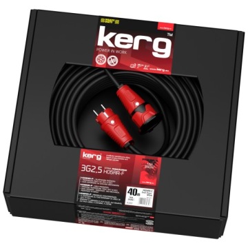 УДЛИНИТЕЛЬ KERG 3X2,5 40М ЧЕРНЫЙ