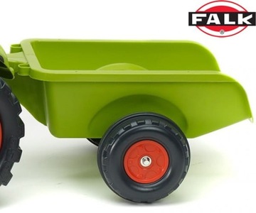 Трактор FALK Green Claas с педалями и прицепом + БОЛЬШОЙ звуковой сигнал для автомобиля 2 года+
