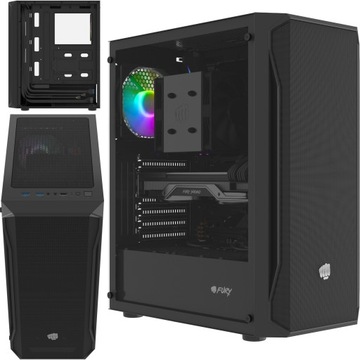 Obudowa FURY Shobo SH4 z Oknem RGB Wentylator MIDI Komputerowa PC
