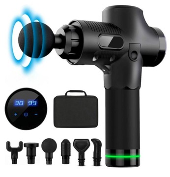 PISTOLET DO MASAŻU MASAŻER DO PLECÓW CIAŁA MASSAGE GUN PRO - Czarny