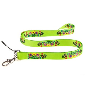 SMYCZ DO KLUCZY FOLK KOGUTY ZIELONA 1,5 CM