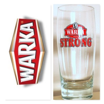 WARKA STRONG 1478 PULASKI BEER szklanka 50cl ŻYWIEC GROUP