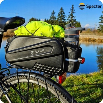 ВЕЛОСИПЕДНАЯ СУМКА SPECTER 14L ВОДОНЕПРОНИЦАЕМАЯ ДЛЯ БУТЫЛКИ С ОТРАЖАТЕЛЯМИ НА ЛИПУЧКЕ