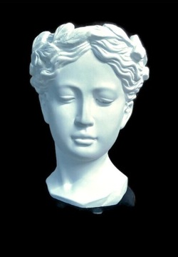 Цветочный горшок Головка H-21 см. Цвет: матовый белый.