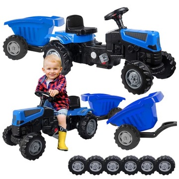 ОГРОМНЫЙ ТРАКТОР, ПЕДАЛЬНЫЙ ТРАКТОР, ПРИЦЕП ДЛЯ РЕБЕНКА, ПОЕЗДКА НА ВЕЛОСИПЕДЕ