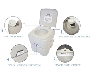 ЛЕГКИЙ ПОРТАТИВНЫЙ ТУРИСТИЧЕСКИЙ ТУАЛЕТ ОБЪЕМОМ 20 Л