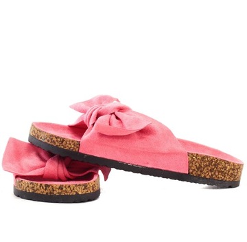 KLAPKI Z KOKARDĄ DAMSKIE PROFILOWANE WYGOGNE