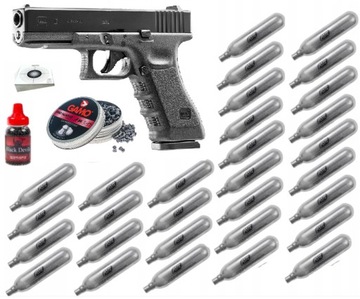 GLOCK 17 BLOWBACK WIATRÓWKA CO2 NA ŚRUT OSTRY I BB