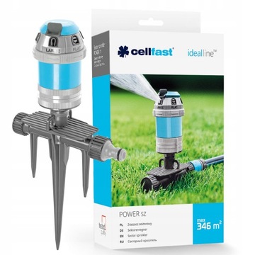 CELLFAST ZRASZACZ SEKTOROWY 6-FUNKCJI 346M2 POWER DO PODLEWANIA OBROTOWY
