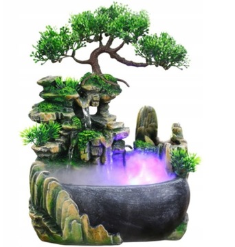 FONTANNA DOMOWA DRZEWKO BONSAI WODOSPAD LED