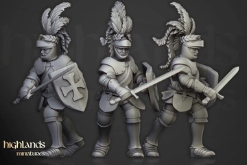 Imperial Guard with hand weapons and shields