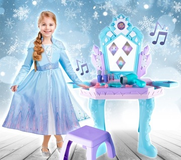 ПРИНЦЕССА ТЮРЕМНЫЙ СТОЛИК ДЕТСКИЙ СТОЛ БОЛЬШОЕ ЗЕРКАЛО + АКСЕССУАРЫ