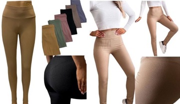 LEGGINSY PRĄŻKOWANE SPODNIE PRĄŻEK GETRY 4XL/5XL