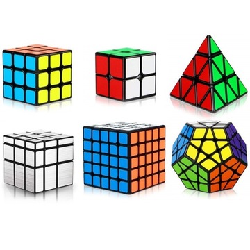 ZESTAW KOSTKA 2x2 3x3 4x4 5x5 Pyraminx Megaminx