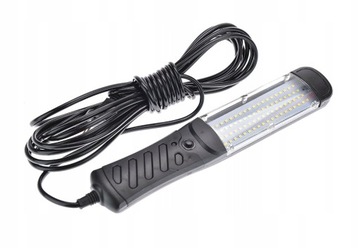 LAMPA LATARKA GARAŻOWA WARSZTATOWA NA KABLU | MAGNES 80x LED SMD 10m MOCNA