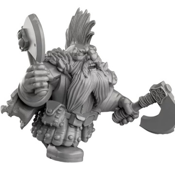 Dwarf Hero with Two Axes