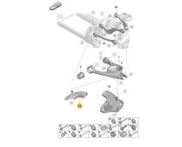 PORSCHE TAYCAN LEFT BRAKE COOLER AIR DUCT 9J1615395