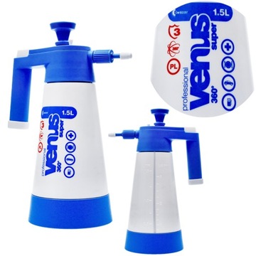 Opryskiwacz ciśnieniowy Venus Super 360 Cleaning Pro+ 1.5l Kwazar DO MYCIA