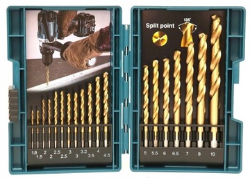 MAKITA B-67795 WIERTŁA METAL HSS-TIN 19 szt