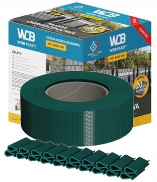 TAŚMA OGRODZENIOWA PREMIUM WĄSKA 4,75x50m NA OGRODZENIA PANELOWE 3D ZIELONA