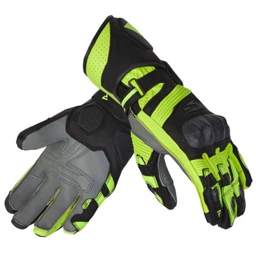 Rękawice SKÓRZANE REBELHORN FIGHTER MOTO FLUO M