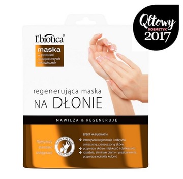 L'biotica Regenerująca maska na dłonie Nawilża & Regeneruje Rękawiczki