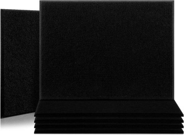 PANELE AKUSTYCZNE DUŻE 30X40X1 IZOLUJĄCE ABSORBUJĄCE 6 SZTUK CZARNE PREMIUM