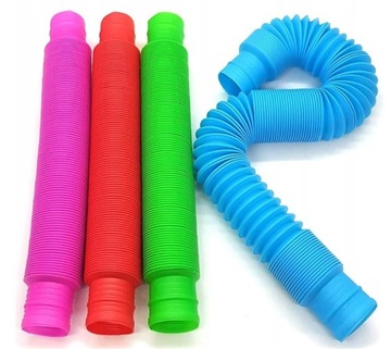 Сенсорные мягкие трубочки Pop Tubes, антистрессовая толстая игрушка размера XXL, 6 шт.